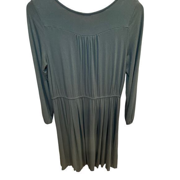 EUC J.‎ Crew Deep Jade Hunter Green Longsleeve Knee Length Scoop Neck Dress - Picture 10 of 11